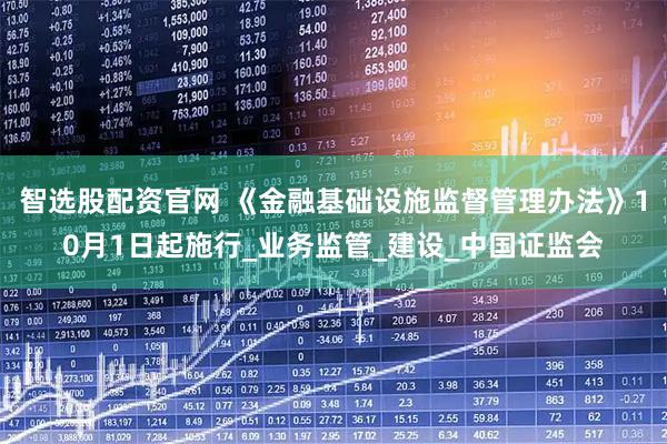 智选股配资官网 《金融基础设施监督管理办法》10月1日起施行_业务监管_建设_中国证监会